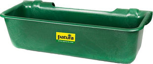 Plastic long trough, 32 liters, green for hanging 