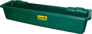 Plastic long trough, 50 liters, green for hanging in pipes up to 2" 