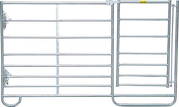 Mini-Panel mit Tor 1,83 m, H= 1,10 m, verzinkt - Weidetec