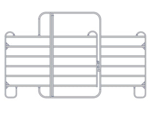 Growi® panel with central gate for arched pasture tent - convenient access