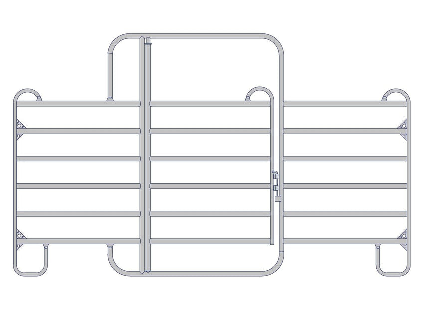 Growi® Panel mit Mittigem Tor für Rundbogen-Weidezelt - Bequemer Zugang