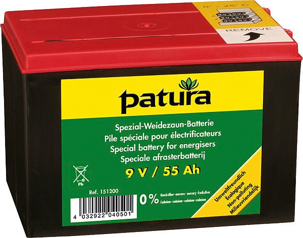 Spezial Weidezaun-Batterie 9 V / 55 Ah