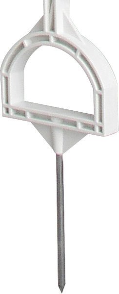 Steigbügelpfahl, 1,15 m, weiß, mit Steigbügelfußtritt (10 Stück / Pack) - Weidetec