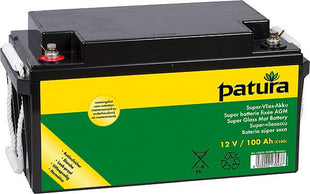 Super fleece battery 12 V / 100 Ah C100 maintenance-free fleece battery with carrying handles 