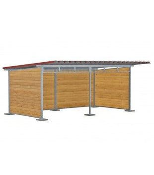 Stable pasture hut 6000 x 3000 mm - robust protection for your animals